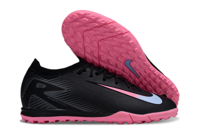 Nike Air Zoom Mercurial Vapor 16 Elite TF Artificial Turf Soccer Shoes - Black/Vibrant Pink/Cool Cyan