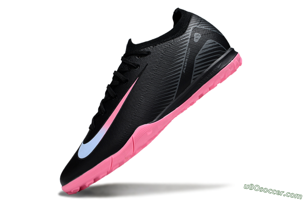 Nike Air Zoom Mercurial Vapor 16 Elite TF Artificial Turf Soccer Shoes - Black/Vibrant Pink/Cool Cyan 5