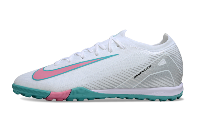 Nike Air Zoom Mercurial Vapor 16 Elite TF Artificial Turf Soccer Shoes - White/Mint Green/Pink