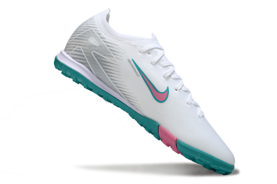 Nike Air Zoom Mercurial Vapor 16 Elite TF Artificial Turf Soccer Shoes - White/Mint Green/Pink