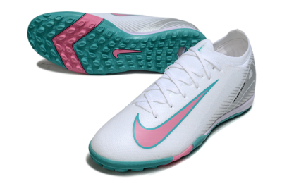 Nike Air Zoom Mercurial Vapor 16 Elite TF Artificial Turf Soccer Shoes - White/Mint Green/Pink