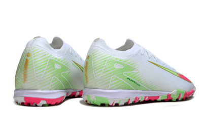Nike Air Zoom Mercurial Vapor 16 Elite TF Artificial Turf Soccer Shoes - White/Neon Pink/Light Green