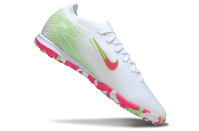 Nike Air Zoom Mercurial Vapor 16 Elite TF Artificial Turf Soccer Shoes - White/Neon Pink/Light Green