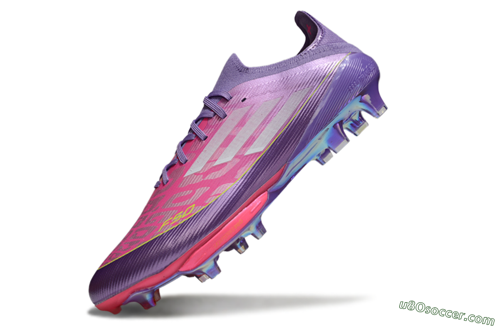 Adidas F50+ Elite Lightstrike Pro FG Firm Ground Soccer Cleats - Purple/Vibrant Magenta/Metallic Rose 5