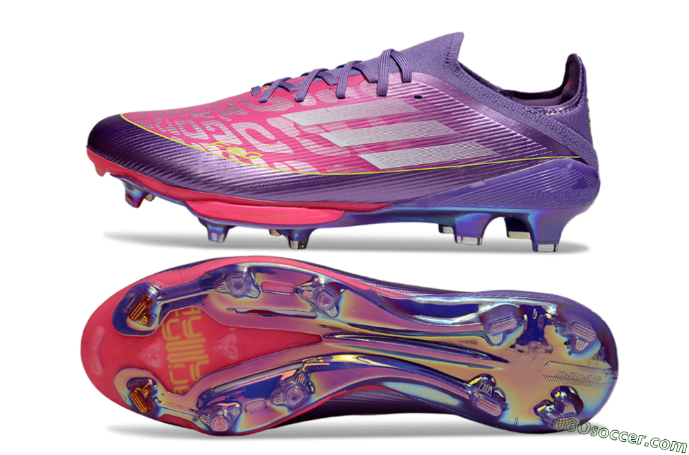 Adidas F50+ Elite Lightstrike Pro FG Firm Ground Soccer Cleats - Purple/Vibrant Magenta/Metallic Rose 0
