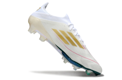 Adidas F50+ Elite Lightstrike Pro FG Firm Ground Soccer Cleats - White/Emerald Green/Fluorescent Yellow