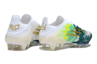 Adidas F50+ Elite Lightstrike Pro FG Firm Ground Soccer Cleats - White/Emerald Green/Fluorescent Yellow