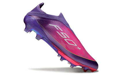 Adidas F50+ Elite Lightstrike Pro Laceless FG Firm Ground Soccer Cleats - Purple/Electric Pink/Neon Green