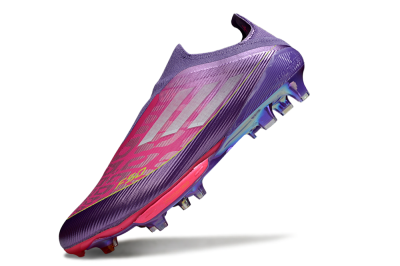 Adidas F50+ Elite Lightstrike Pro Laceless FG Firm Ground Soccer Cleats - Purple/Electric Pink/Neon Green