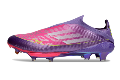 Adidas F50+ Elite Lightstrike Pro Laceless FG Firm Ground Soccer Cleats - Purple/Electric Pink/Neon Green
