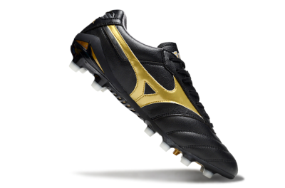 Mizuno Morelia Neo 2 FG Firm Ground Soccer Cleats - Black/Metallic Gold/Classic Black