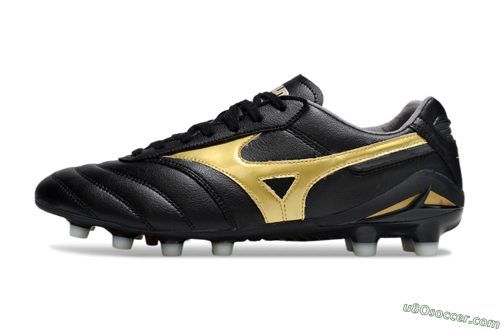 Mizuno Morelia Neo 2 FG Firm Ground Soccer Cleats - Black/Metallic Gold/Classic Black 2