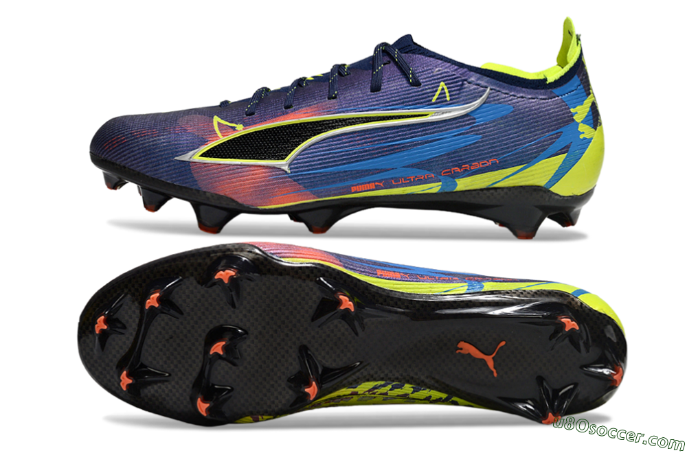 Puma Ultra Ultimate FG Firm Ground Soccer Cleats - Navy/Electric Yellow/Dynamic Blue 0