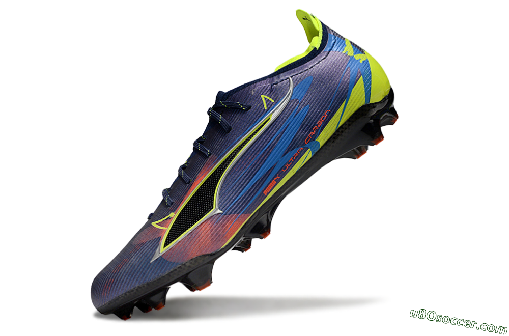 Puma Ultra Ultimate FG Firm Ground Soccer Cleats - Navy/Electric Yellow/Dynamic Blue 5