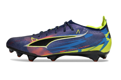 Puma Ultra Ultimate FG Firm Ground Soccer Cleats - Navy/Electric Yellow/Dynamic Blue