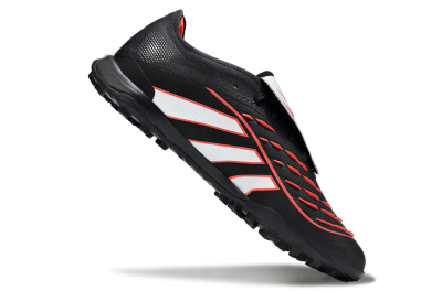 Adidas Predator League Fold-Over Tongue TF Artificial Turf Soccer Shoes - Black/Bright Red/Sleek White