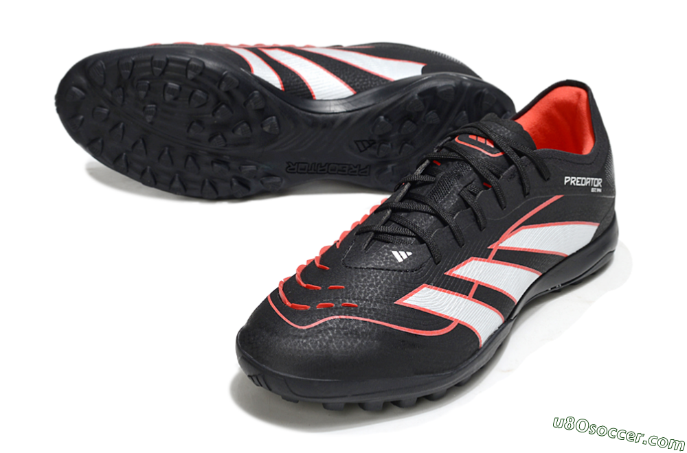 Adidas Predator 25 Elite TF Artificial Turf Soccer Shoes - Black/Fiery Red/White 3