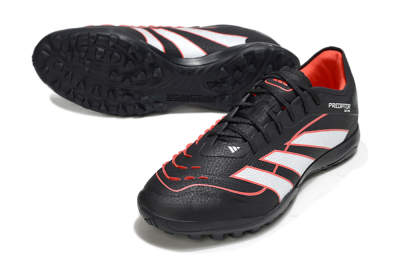 Adidas Predator 25 Elite TF Artificial Turf Soccer Shoes - Black/Fiery Red/White