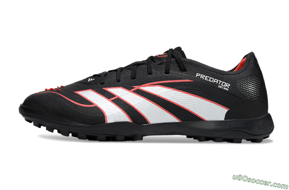 Adidas Predator 25 Elite TF Artificial Turf Soccer Shoes - Black/Fiery Red/White 2