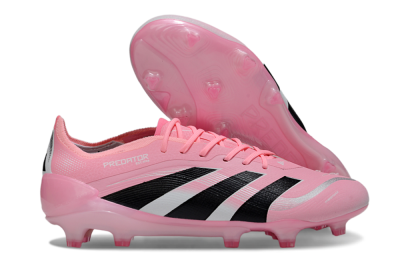 Adidas Predator 25 Elite FG Firm Ground Soccer Cleats - Pink/Soft Pink/Jet Black