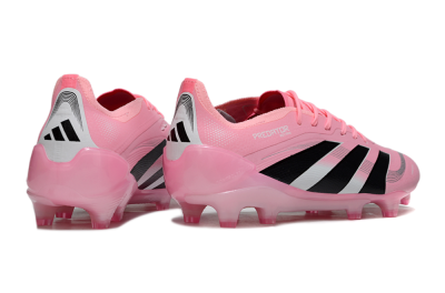 Adidas Predator 25 Elite FG Firm Ground Soccer Cleats - Pink/Soft Pink/Jet Black