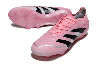 Adidas Predator 25 Elite FG Firm Ground Soccer Cleats - Pink/Soft Pink/Jet Black