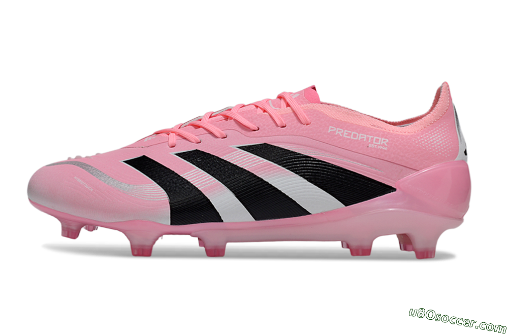 Adidas Predator 25 Elite FG Firm Ground Soccer Cleats - Pink/Soft Pink/Jet Black 2