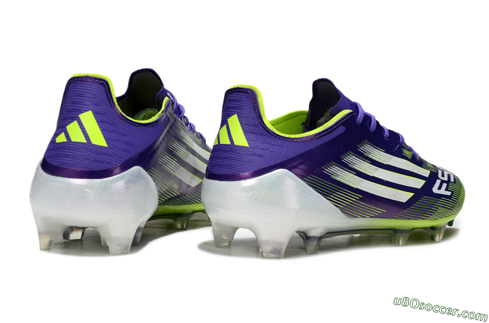 Adidas F50 Elite FG Firm Ground Soccer Cleats - Purple/Vivid Green/Neon Purple 6