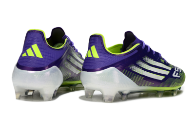 Adidas F50 Elite FG Firm Ground Soccer Cleats - Purple/Vivid Green/Neon Purple