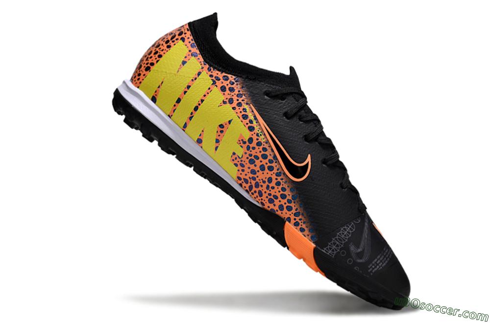 Nike Air Zoom Mercurial Vapor 16 Elite TF Artificial Turf Soccer Shoes - Black/Vibrant Orange/Neon Green 4