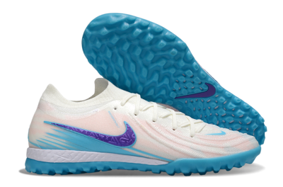 Nike Phantom GX 2 Elite TF Artificial Turf Soccer Shoes - White/Azure Blue/Purple Fizz