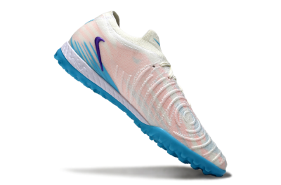 Nike Phantom GX 2 Elite TF Artificial Turf Soccer Shoes - White/Azure Blue/Purple Fizz
