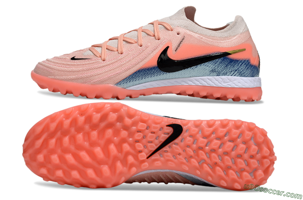 Nike Phantom GX 2 Elite TF Artificial Turf Soccer Shoes - Pink/Coral Glow/Sky Blue 0
