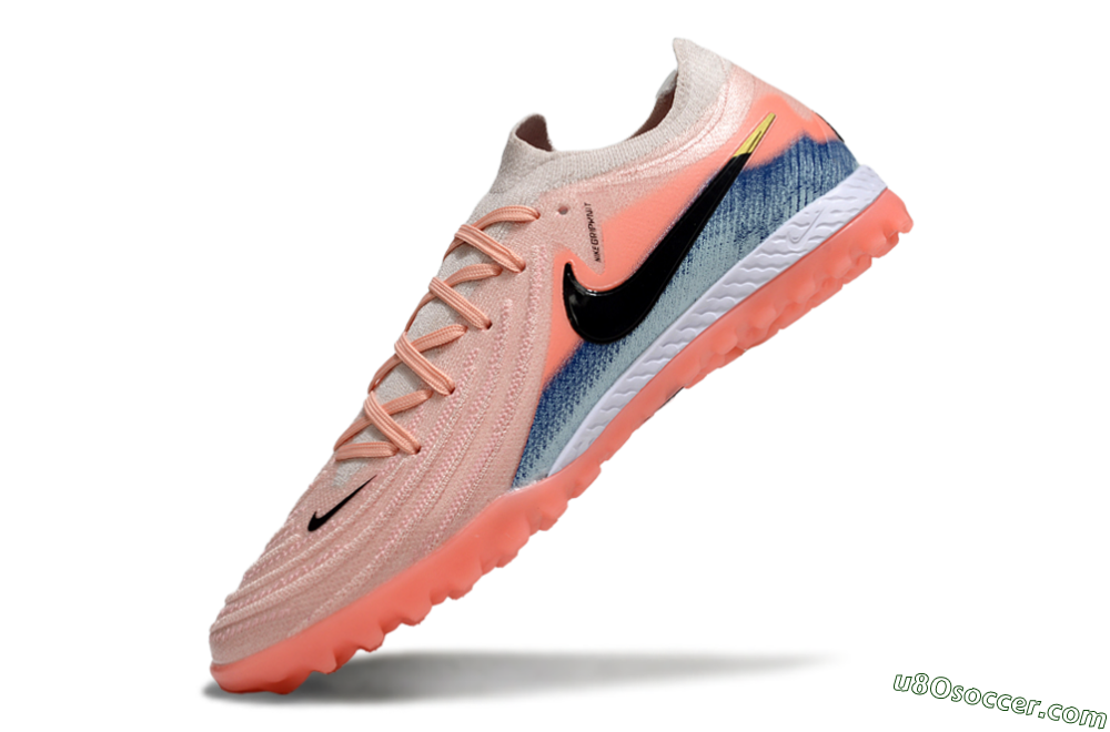 Nike Phantom GX 2 Elite TF Artificial Turf Soccer Shoes - Pink/Coral Glow/Sky Blue 5