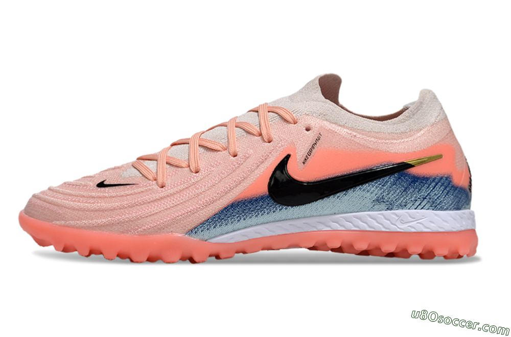 Nike Phantom GX 2 Elite TF Artificial Turf Soccer Shoes - Pink/Coral Glow/Sky Blue 2