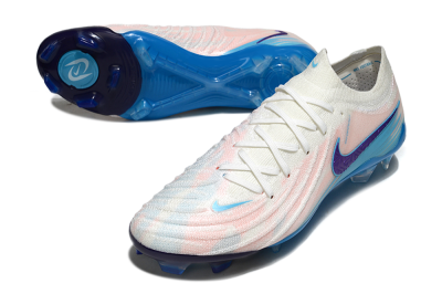 Nike Phantom GX 2 Elite FG Firm Ground Soccer Cleats - White/Sky Blue/Purple