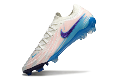 Nike Phantom GX 2 Elite FG Firm Ground Soccer Cleats - White/Sky Blue/Purple