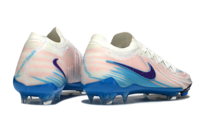 Nike Phantom GX 2 Elite FG Firm Ground Soccer Cleats - White/Sky Blue/Purple