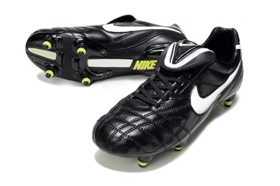 Nike Tiempo Legend 10 Elite SG Soft Ground Soccer Cleats - Black/Electric Yellow/White