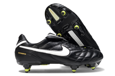 Nike Tiempo Legend 10 Elite SG Soft Ground Soccer Cleats - Black/Electric Yellow/White