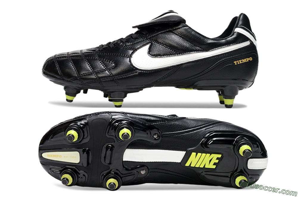 Nike Tiempo Legend 10 Elite SG Soft Ground Soccer Cleats - Black/Electric Yellow/White 0