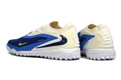 Nike Phantom 6 Low Elite TF Artificial Turf Soccer Shoes - Blue/Navy Blue/Light Yellow
