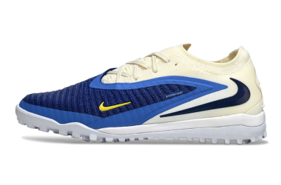 Nike Phantom 6 Low Elite TF Artificial Turf Soccer Shoes - Blue/Navy Blue/Light Yellow
