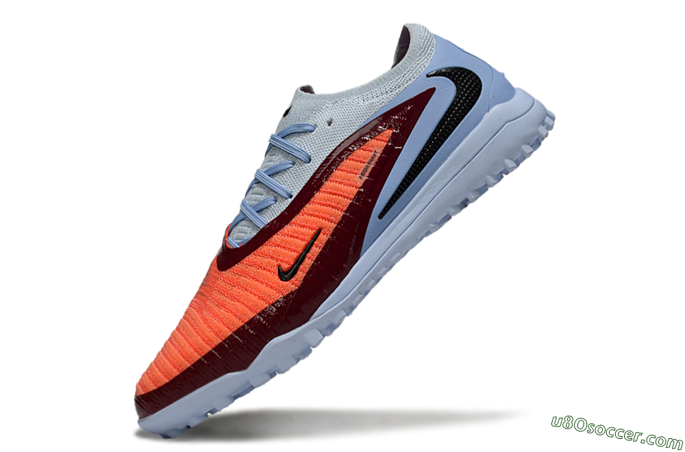Nike Phantom 6 Low Elite TF Artificial Turf Soccer Shoes - Orange/Scarlet Red/Cool Grey 5