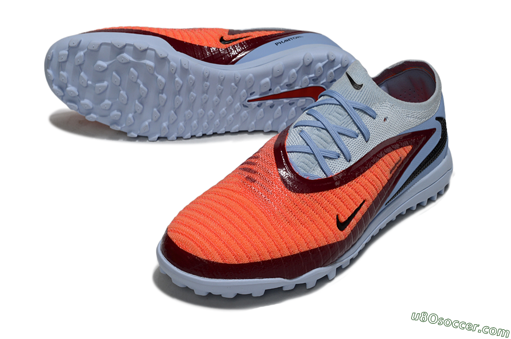 Nike Phantom 6 Low Elite TF Artificial Turf Soccer Shoes - Orange/Scarlet Red/Cool Grey 3
