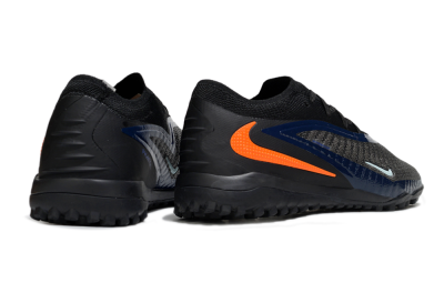 Nike Phantom 6 Low Elite TF Artificial Turf Soccer Shoes - Black/Navy Blue/Neon Orange