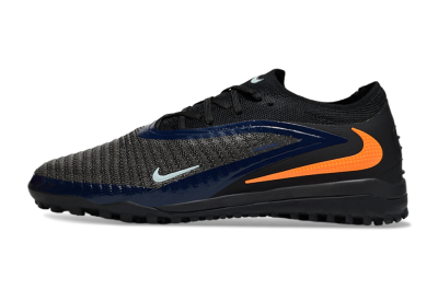 Nike Phantom 6 Low Elite TF Artificial Turf Soccer Shoes - Black/Navy Blue/Neon Orange