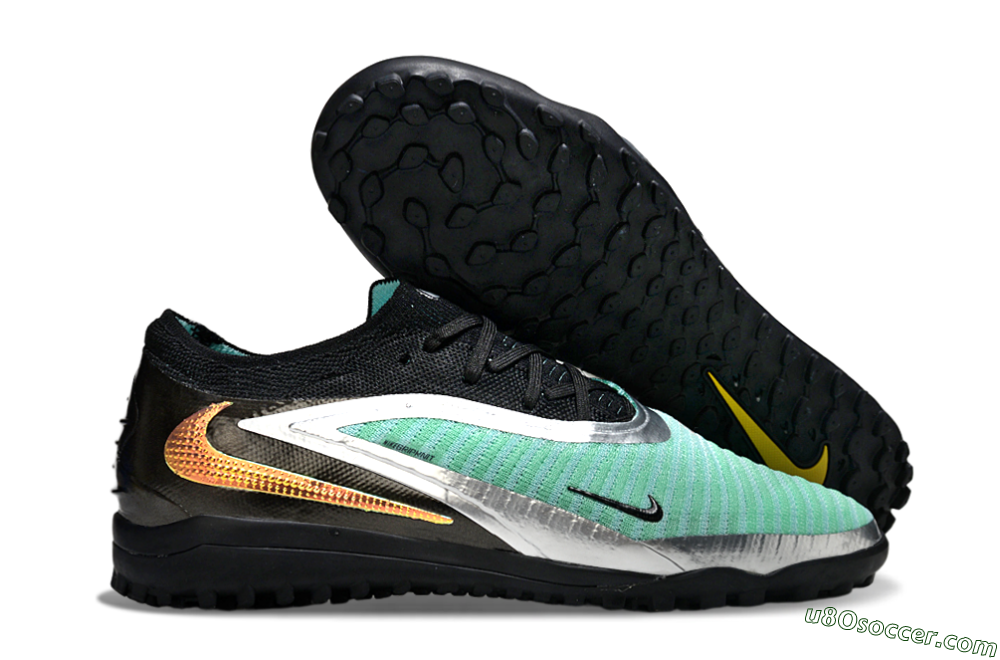 Nike Phantom 6 Low Elite TF Artificial Turf Soccer Shoes - Mint/Silver/Black 1