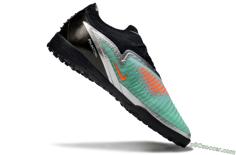 Nike Phantom 6 Low Elite TF Artificial Turf Soccer Shoes - Mint/Silver/Black 4