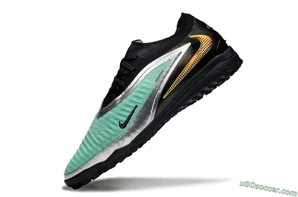 Nike Phantom 6 Low Elite TF Artificial Turf Soccer Shoes - Mint/Silver/Black 5